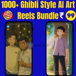 1000+ Ghibli Style AI Art Reels Bundle – Viral Anime Shorts for Instagram